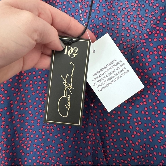 NWT DG2 polka dot faux wrap blouse - Picture 6 of 7